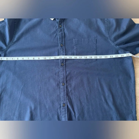 Men's Express Button Up Shirt NWT Blue SZ XXL - Picture 5 of 7